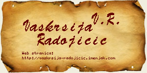 Vaskrsija Radojičić vizit kartica